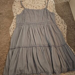 Urban Outfitters Blue Lace-Trimmed Dress
